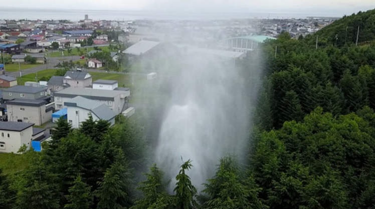 Mysterious geyser in Japan has been spewing water for two weeks