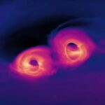 A pair of supermassive black holes are about to collide
