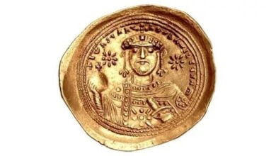 A rare Byzantine coin depicts a supernova explosion in 1054 AD