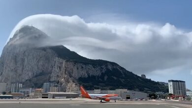 Amazing cloud formation captured over the Rock of Gibraltar