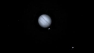 DART mission on its way to the asteroid captured the approaching Jupiter 1