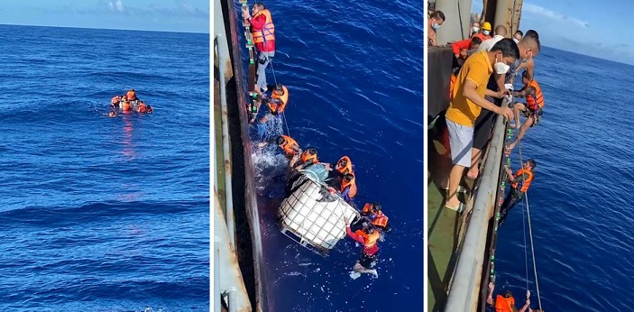 Fishermen spent three days on a plastic tank in the sea