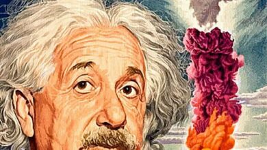 How did Albert Einsteins attitude towards nuclear weapons change 1