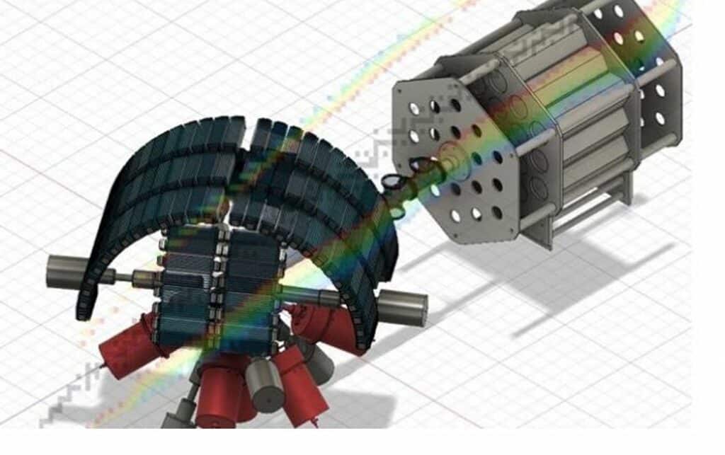 Liquid lithium rid the ions in the beam of extra electrons 1