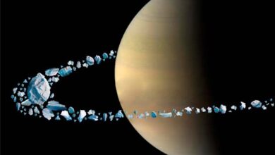 Saturns rings were formed by a destroyed icy moon astronomers say
