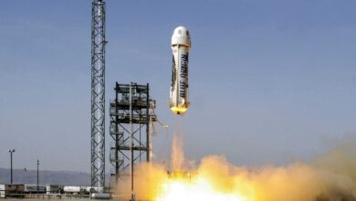 Shepherd rocket aborts launch due to mid flight anomaly