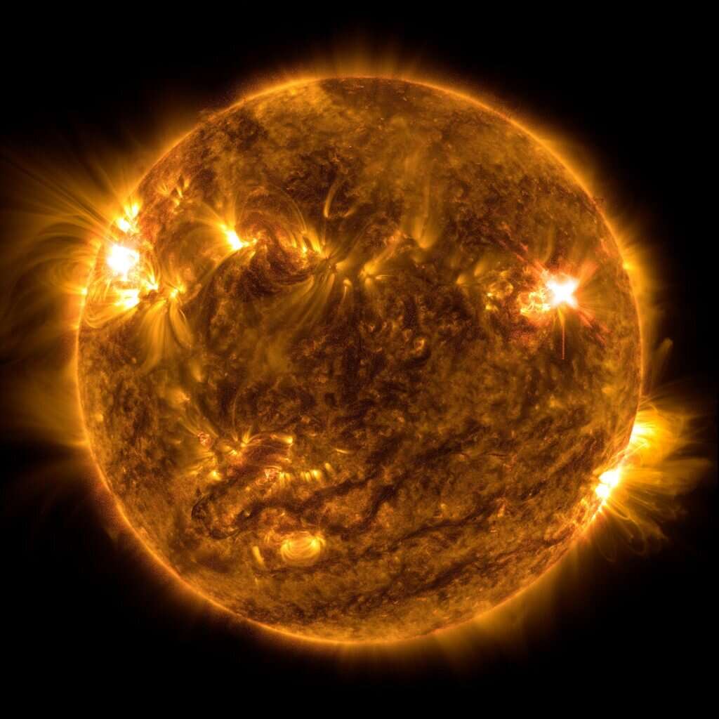 A powerful class X flare occurred on the Sun