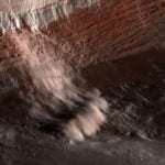 Avalanches at the north pole of Mars 1