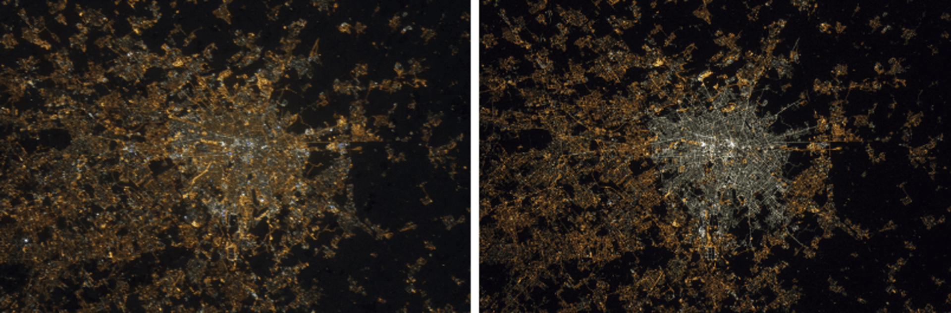 ISS astronauts mapped light pollution in Europe 2