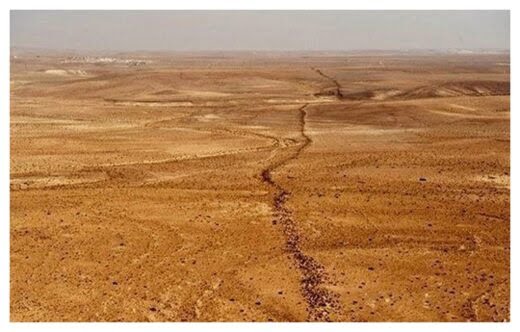 Mysterious great ancient Wall of Shebiba in Jordan 1