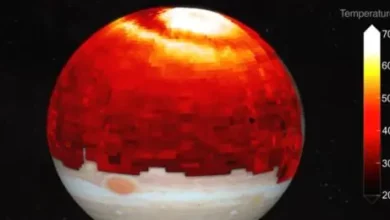 Planet sized heat wave detected in Jupiters atmosphere