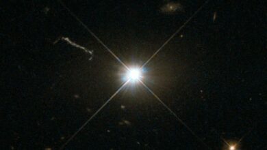 Quasar 3C 273 is four trillion times brighter than the Sun 1