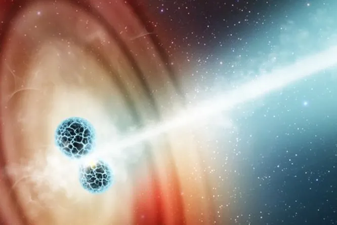 When two neutron stars collided the radiation flux turned out to be seven times faster than the speed of light