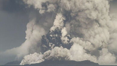 A volcano in Indonesia released the worlds highest plume on record
