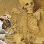 Archaeologists have discovered the remains of three meter people who lived 25 thousand years ago