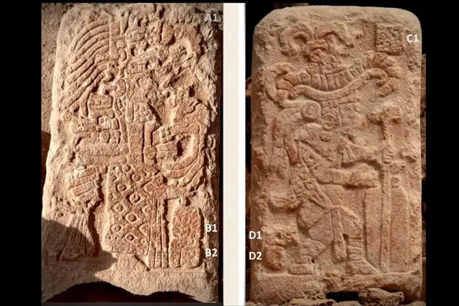 Very rare and mysterious Mayan stele found in Mexico 2
