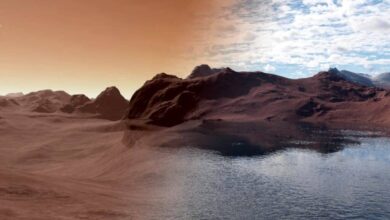 Young Mars could cover an ocean up to a kilometer deep