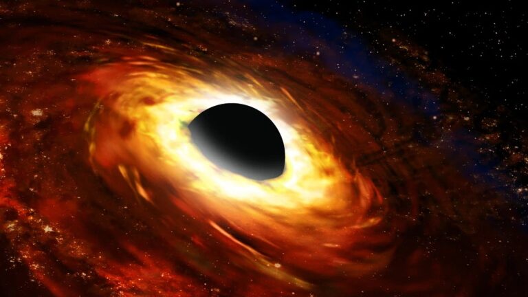 Astronomers have discovered the fastest growing black hole which is 7 000 times brighter than the Milky Way 1