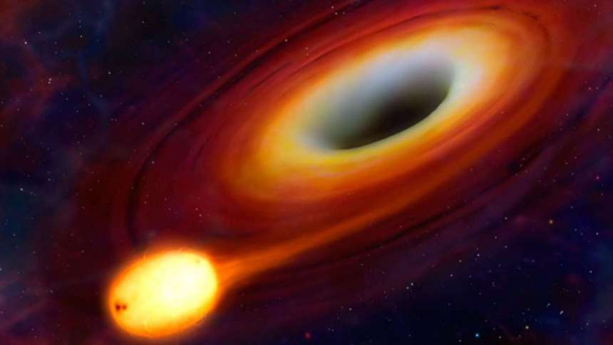 For the first time astronomers tracked the first stages of the destruction of a star by a black hole