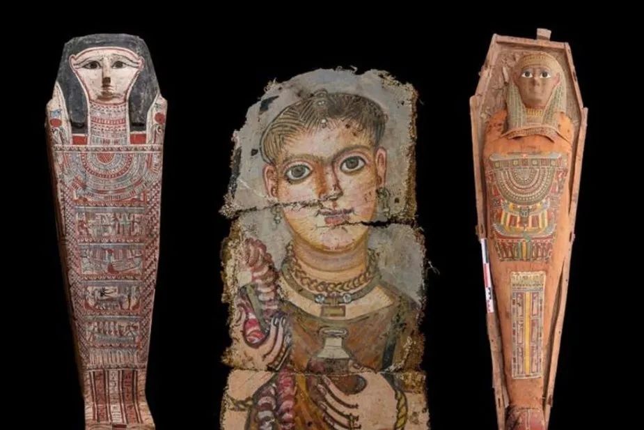 Mummy portraits discovered in Egypt for the first time in 112 years