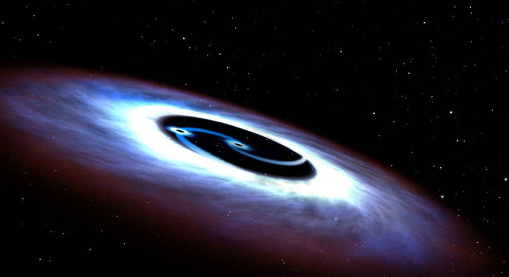 Scientists have discovered in space an atypical collision of black holes