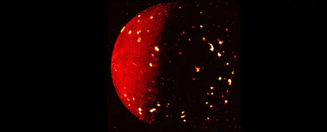 Stunning new NASA image shows red hot lava on Jupiters moon