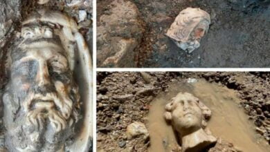 Archaeologists unearth heads of Greek god statues in Turkey 1