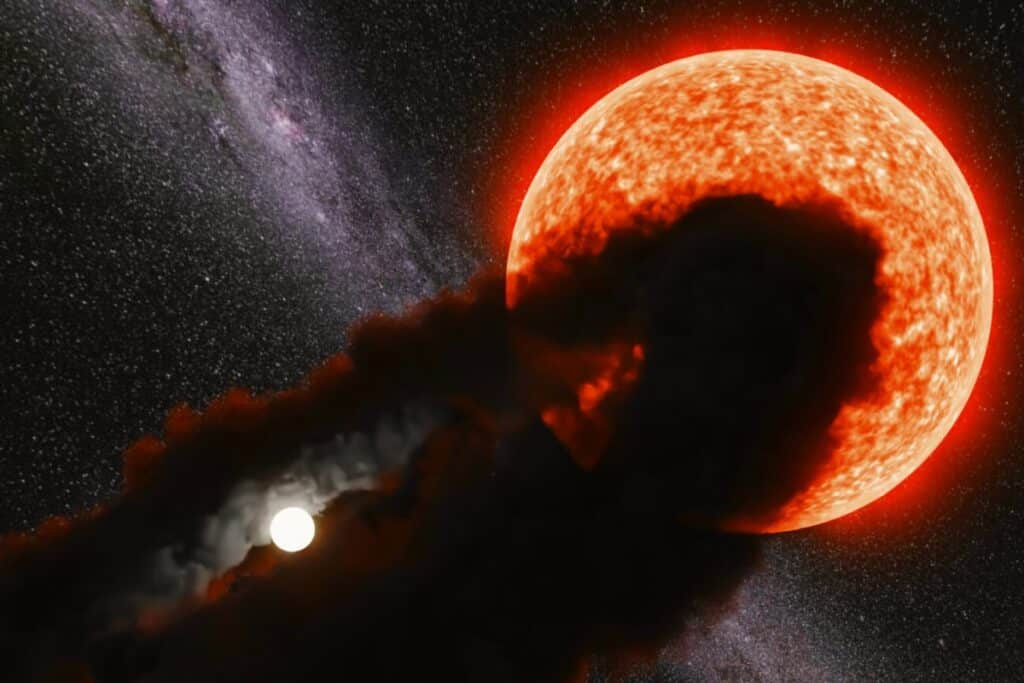 Astronomers explain the strange change in the brightness of a distant star 1