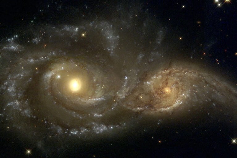 Collision of galaxies and restart of star formation