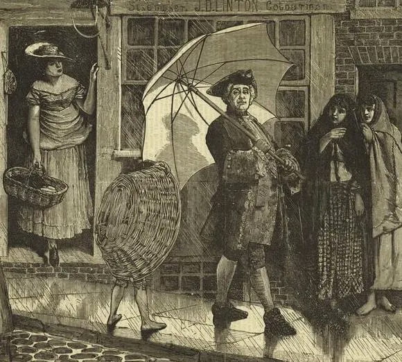 Fashion for lightning rods Grounded umbrellas and hats of the 18th century 2