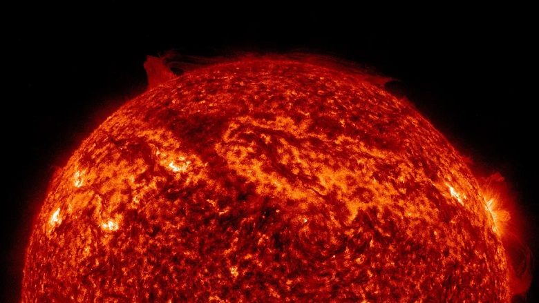 A vortex of plasma orbiting the north pole of the sun has excited scientists