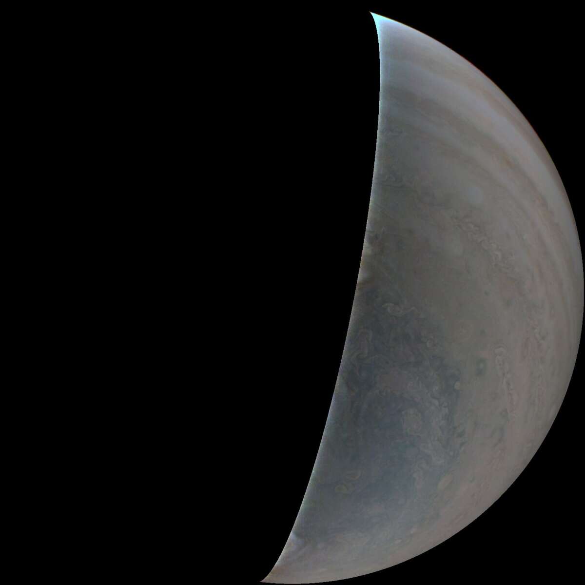 Juno mission team examines engineering data from the JunoCam camera after the 48th flyby of Jupiter