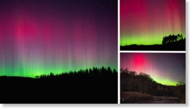 Spectacular Northern Lights spotted across the UK