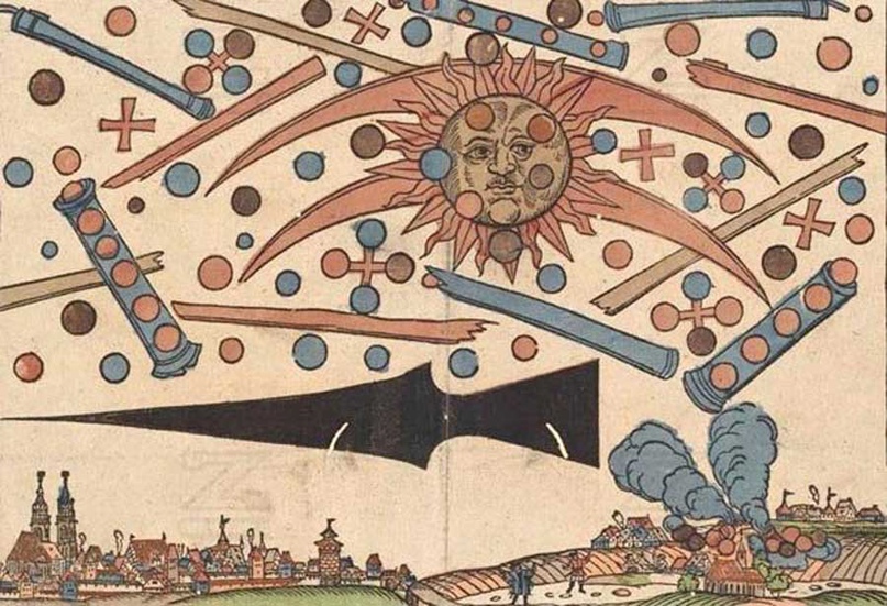 mysterious event of 1561 in Nuremberg the battle of the UFO 1