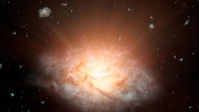 brightest galaxy swallowed satellite galaxies to feed a black hole 2