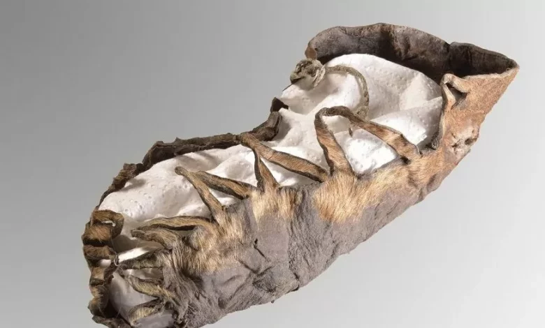 2000 year old children's shoes were found in a salt mine