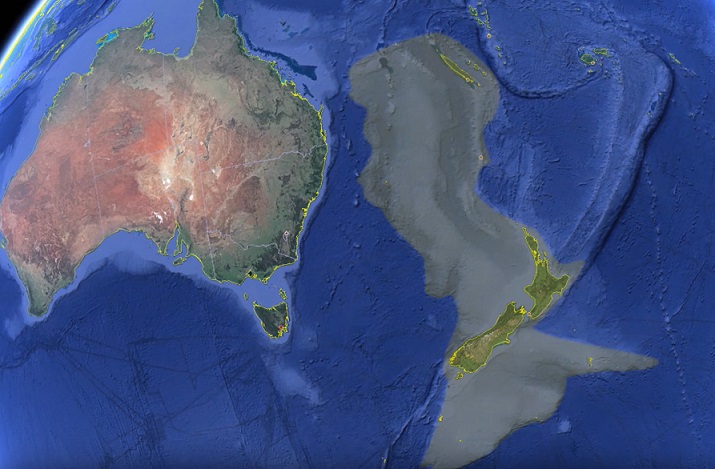 Zealand Mysterious continent hidden under the waters of the Pacific Ocean