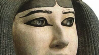 High tech eyes of ancient Egyptian statues