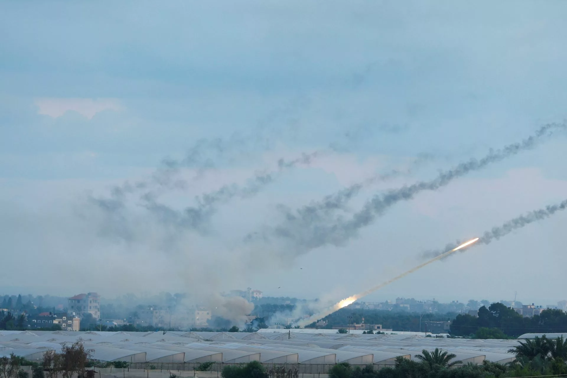 Palestinian gunmen reported in Israel as barrages launched from Gaza