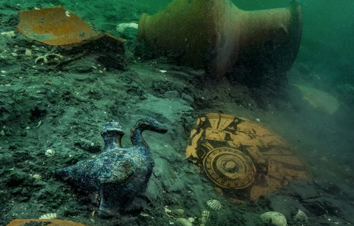 Treasures of a sunken city were found in the Mediterranean Sea
