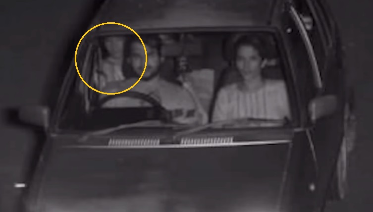 A traffic camera captured a “ghost” behind the car driver